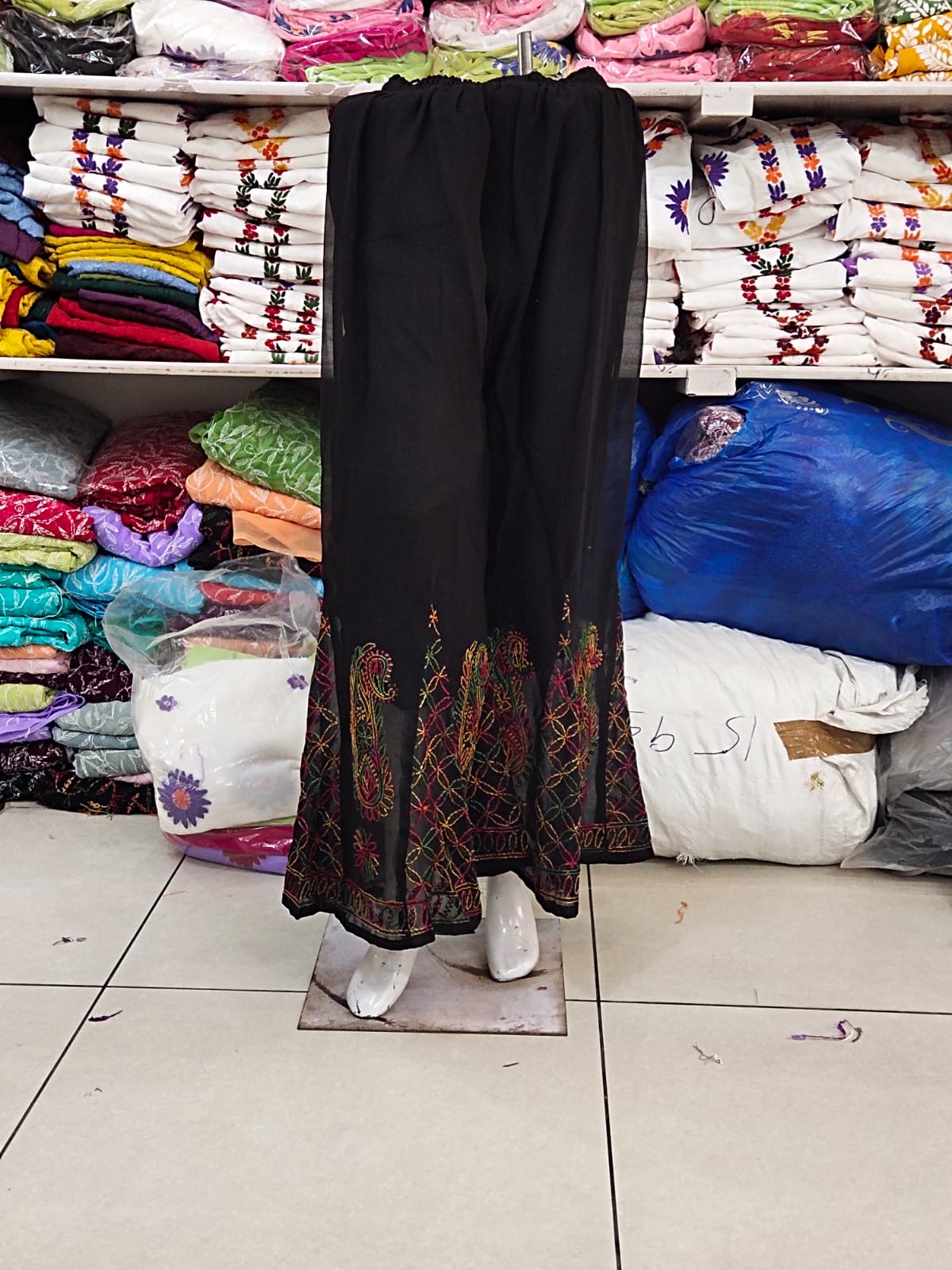 1CC Black Multi Kali Georgette