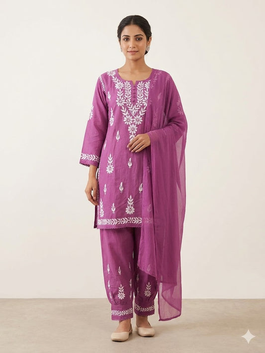Zenobia Chanderi 3 Pcs Set