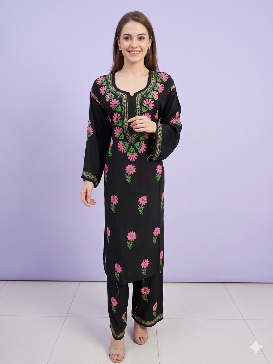 RAAZI Black Rayon Set