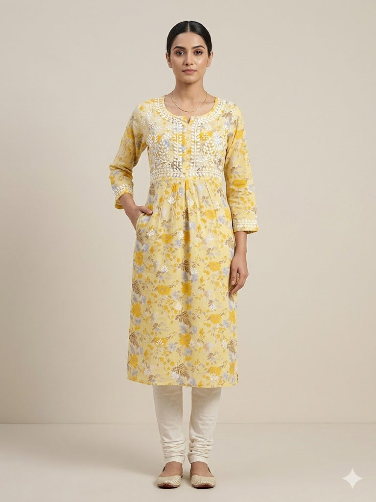 MULMUL POCKET KURTI