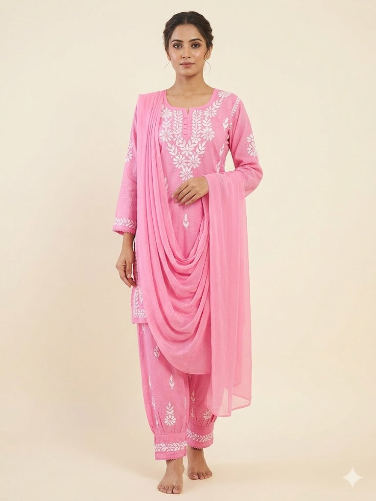 Zenobia Chanderi 3 Pcs Set