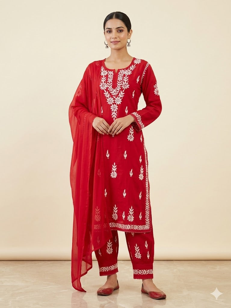 Zenobia Chanderi 3 Pcs Set