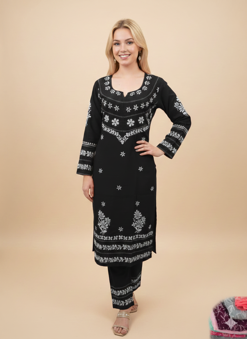 Sanvi Colored Muslin Set