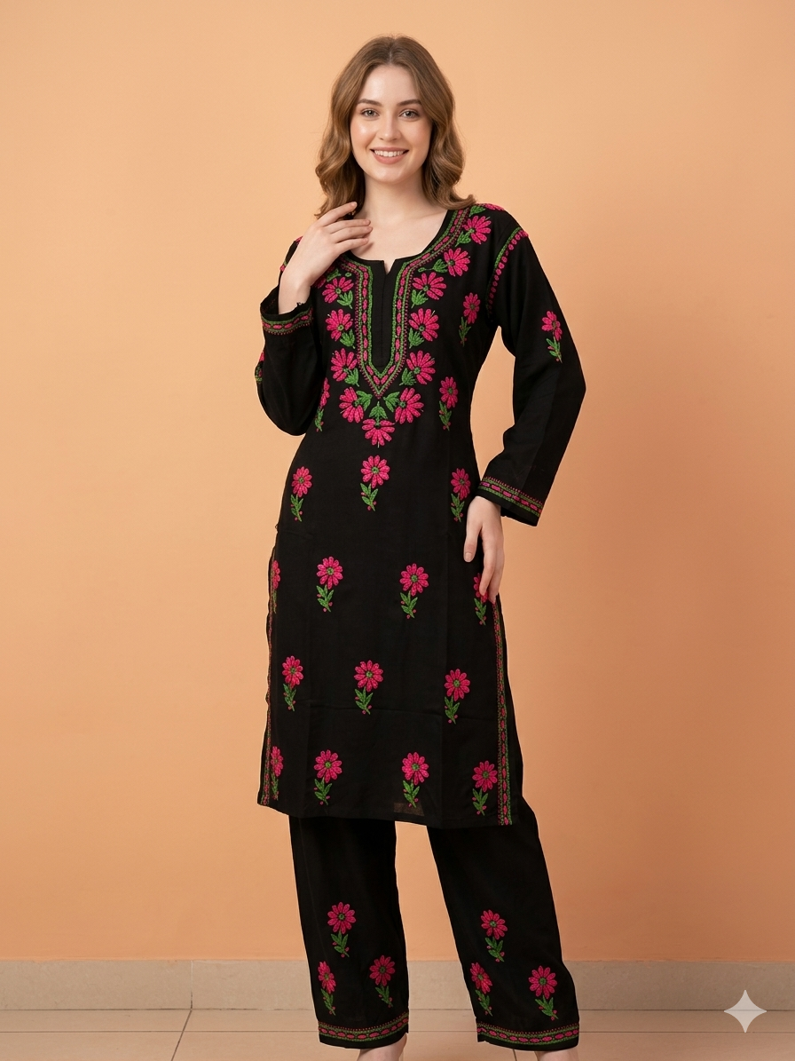 RAAZI Black Rayon Set