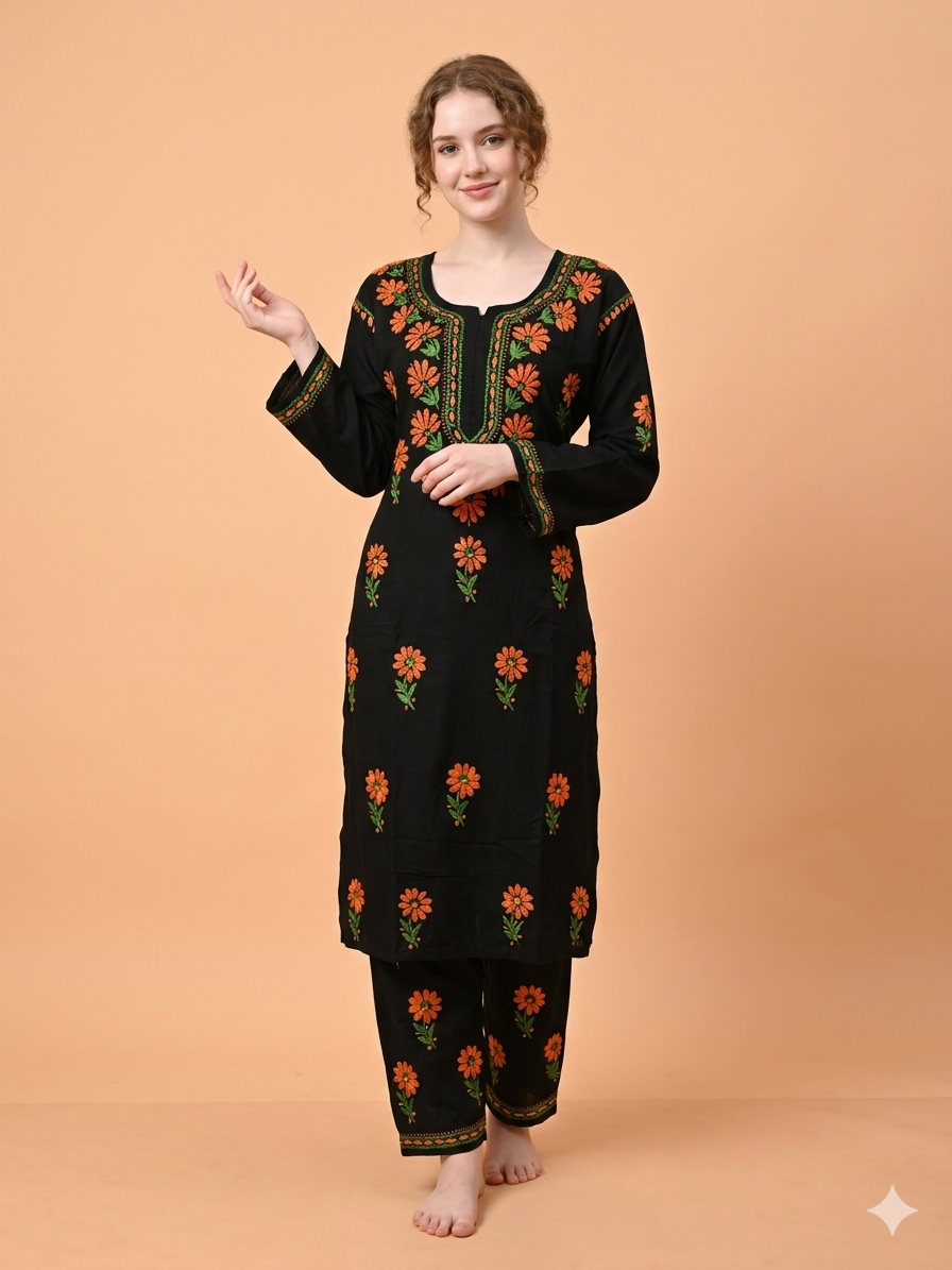 RAAZI Black Rayon Set