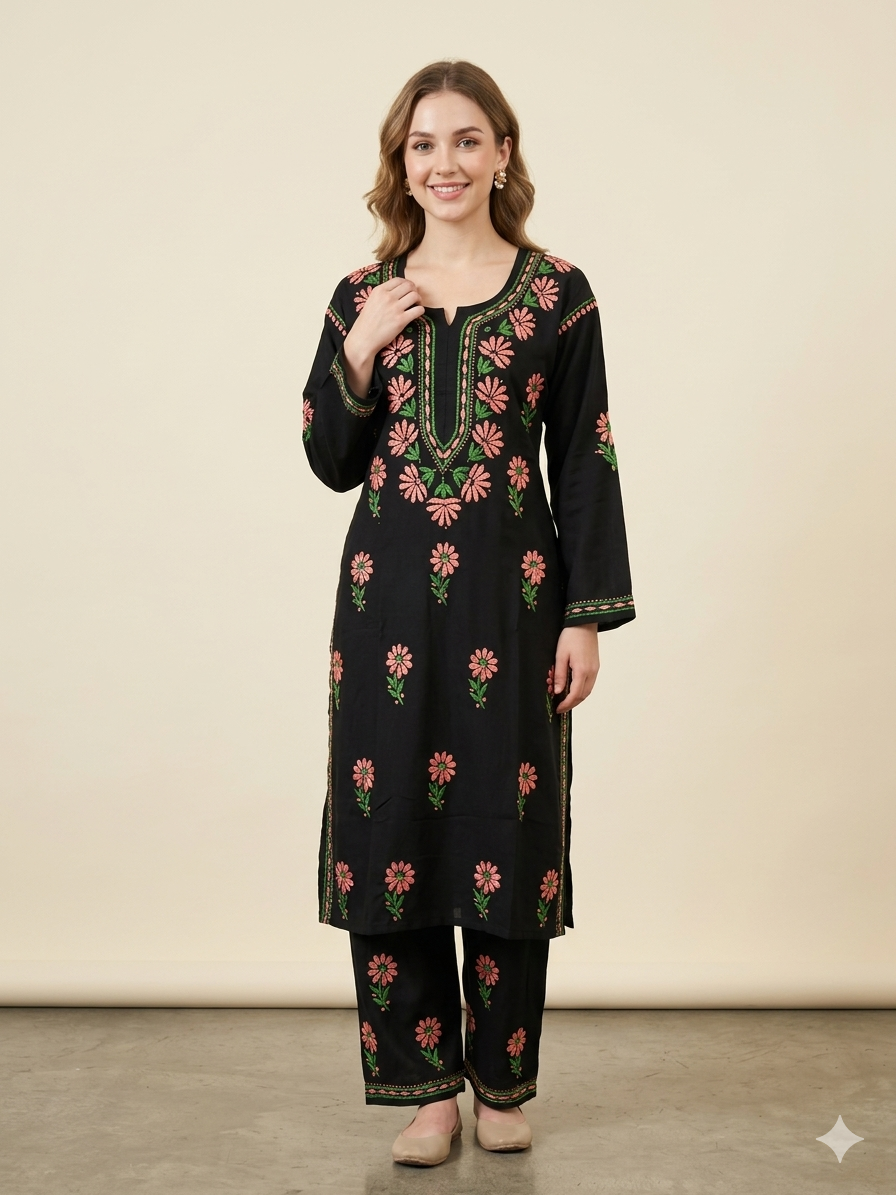 RAAZI Black Rayon Set