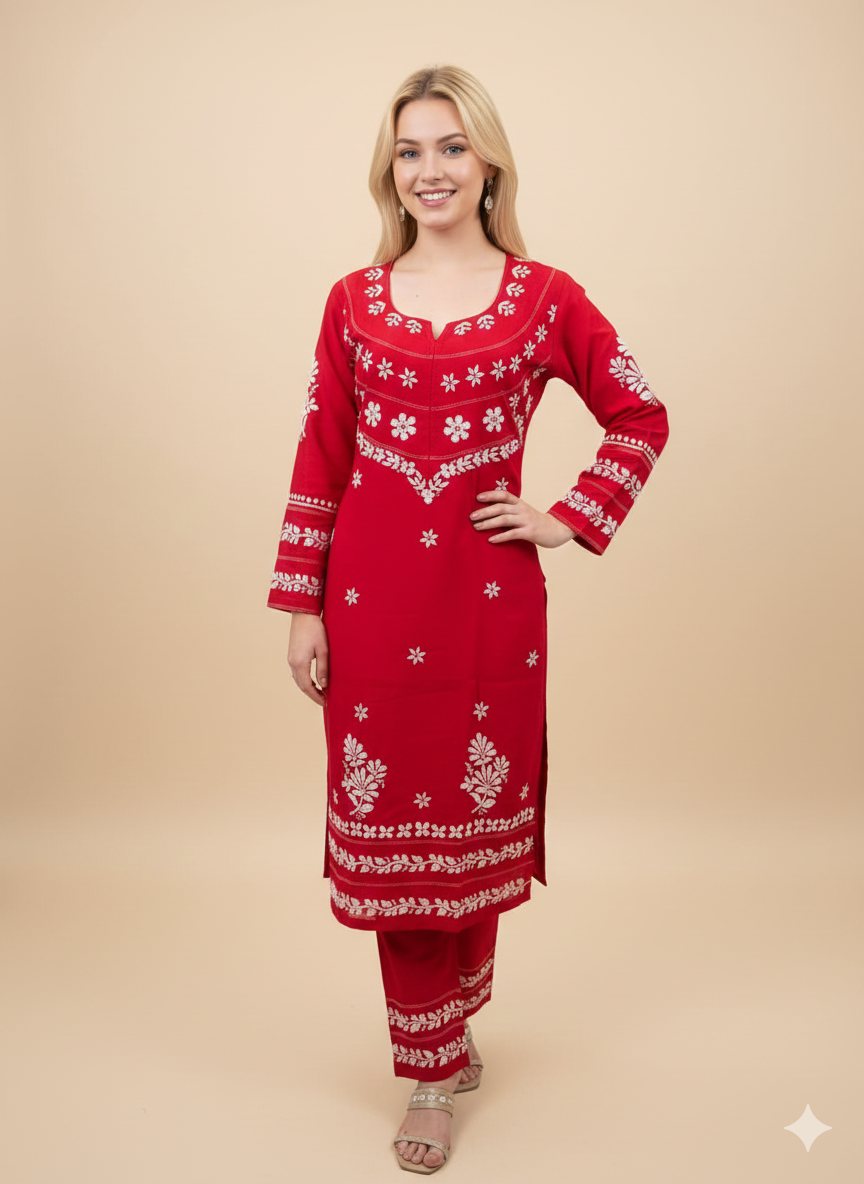 Sanvi Colored Muslin Set