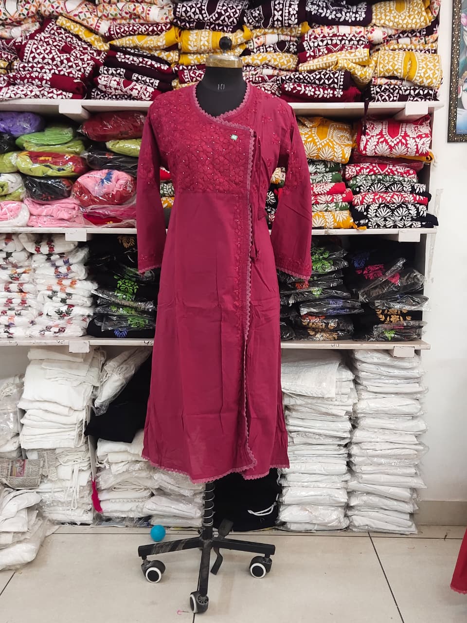 Nupur cotton mukaish Angrakha