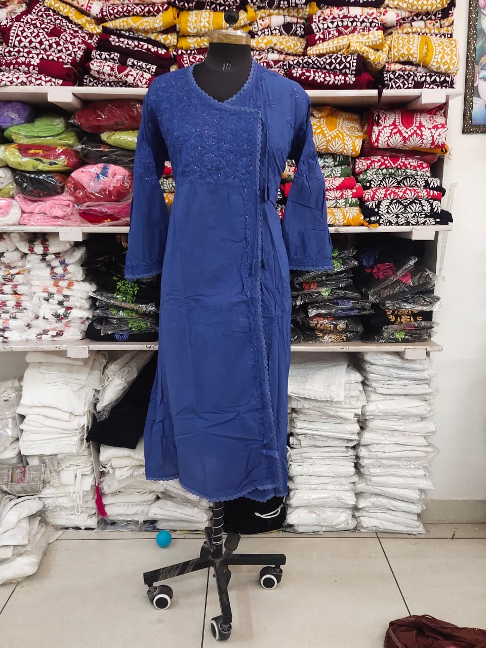 Nupur cotton mukaish Angrakha