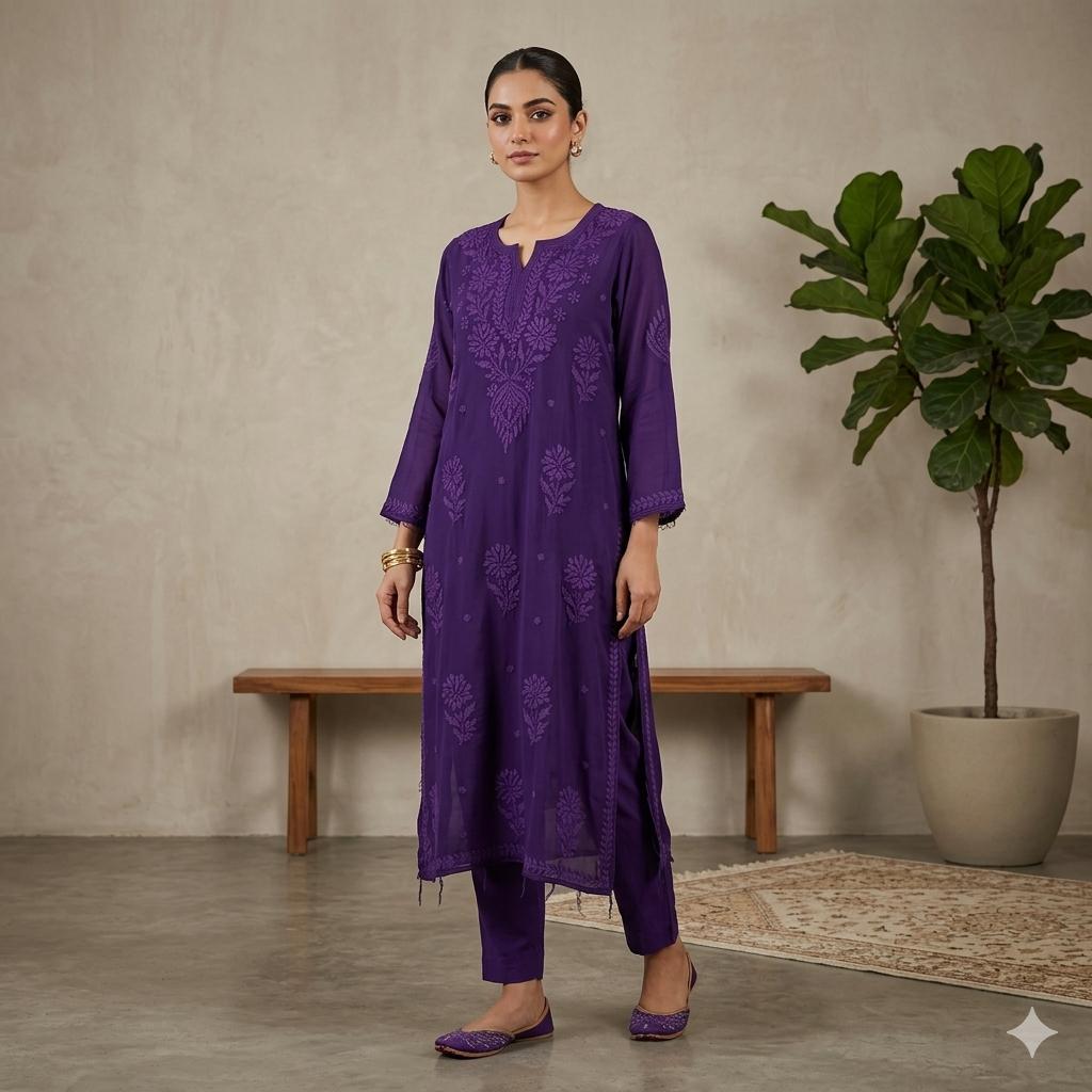 NYKA Viscose 3D Kurti with Inner