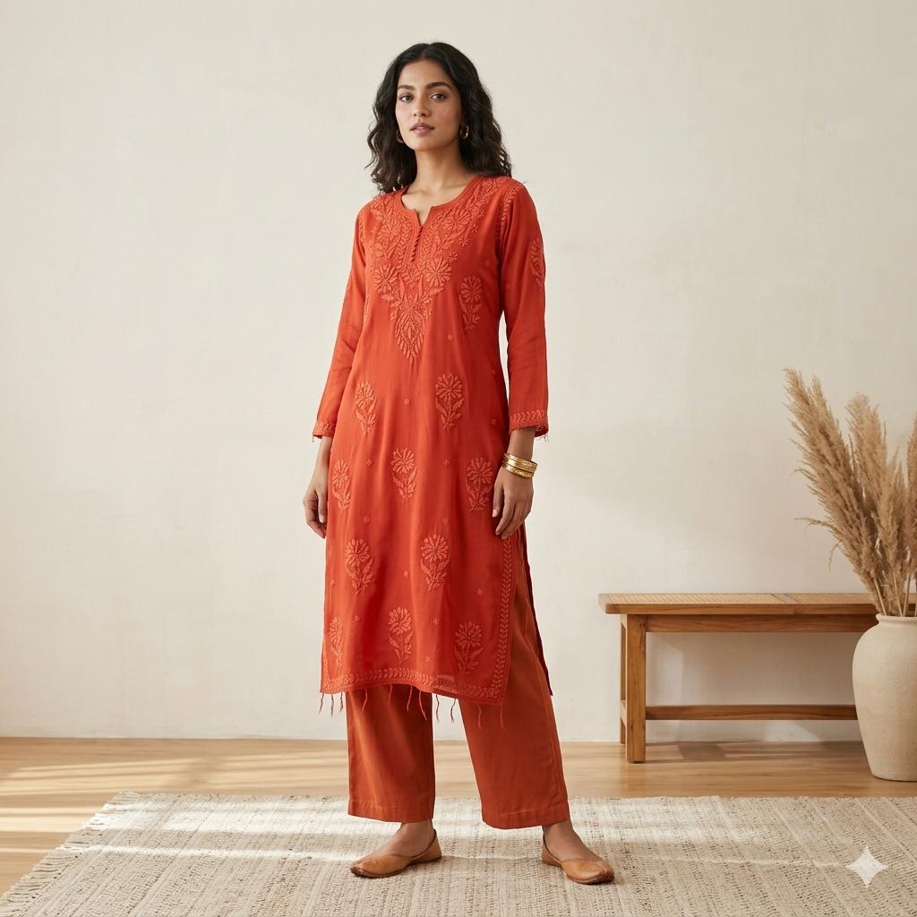 NYKA Viscose 3D Kurti with Inner