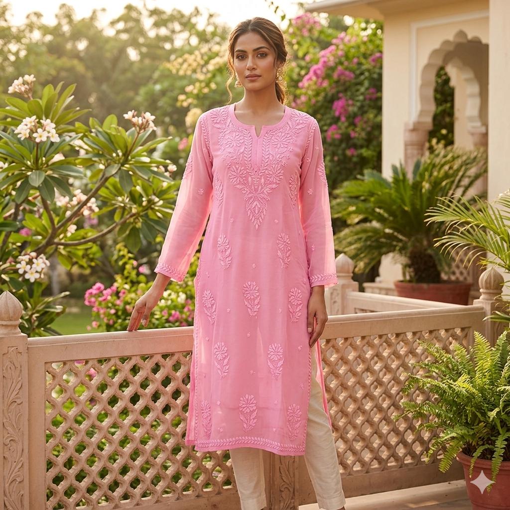 NYKA Viscose 3D Kurti with Inner