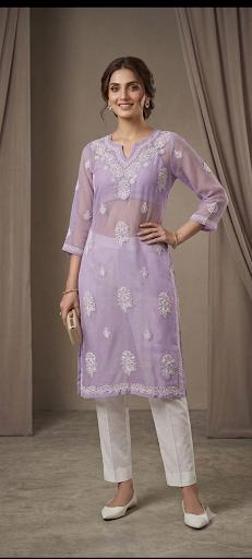 V Neck Georgette