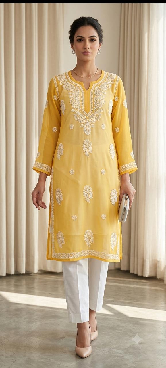 V Neck Georgette