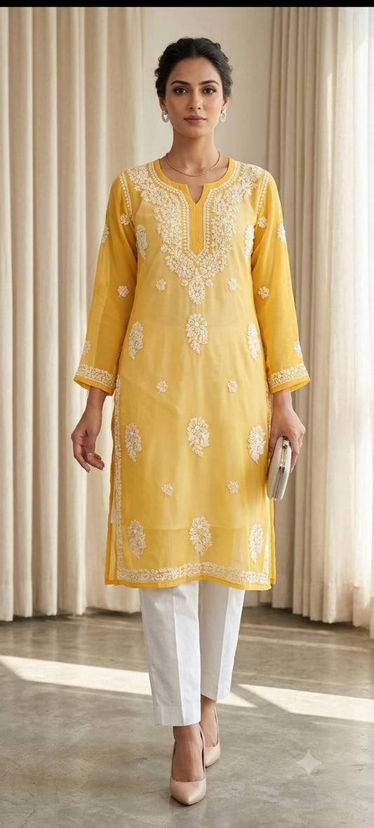 V Neck Georgette