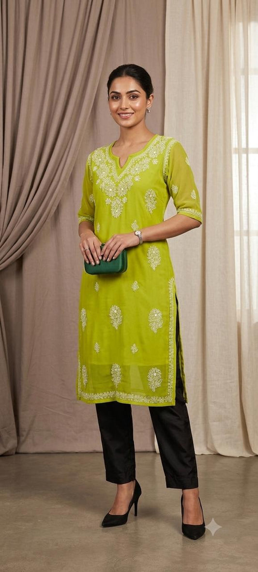V Neck Georgette