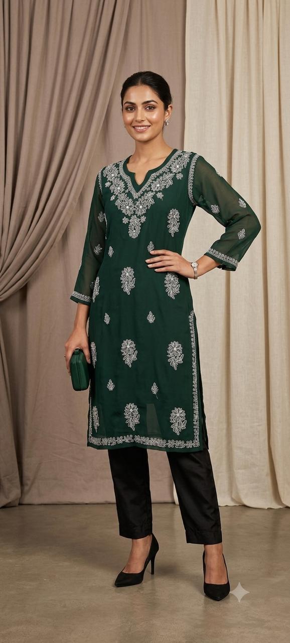 V Neck Georgette