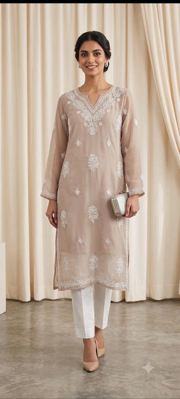 V Neck Georgette