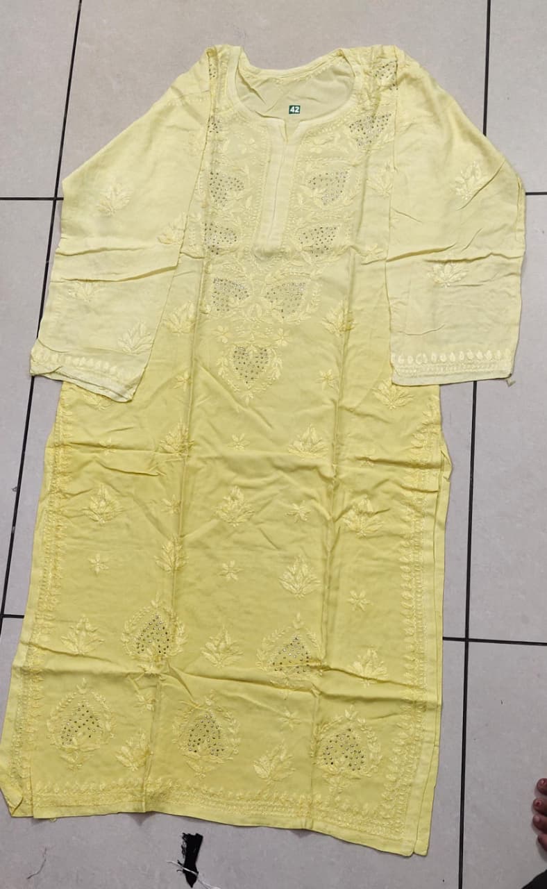 Rayon Mukaish Work Kurti