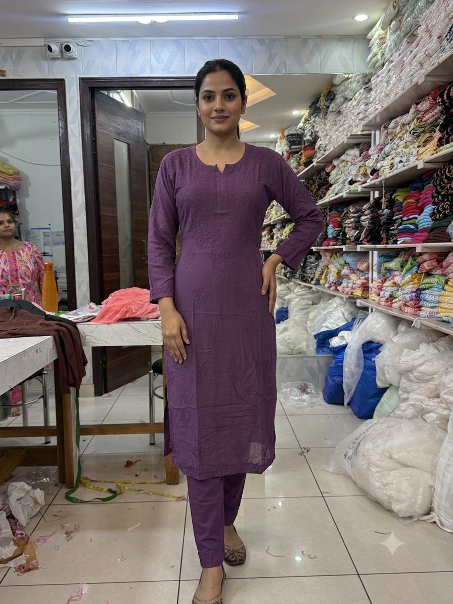 Anam Muslin Bakhiya Work Kurti