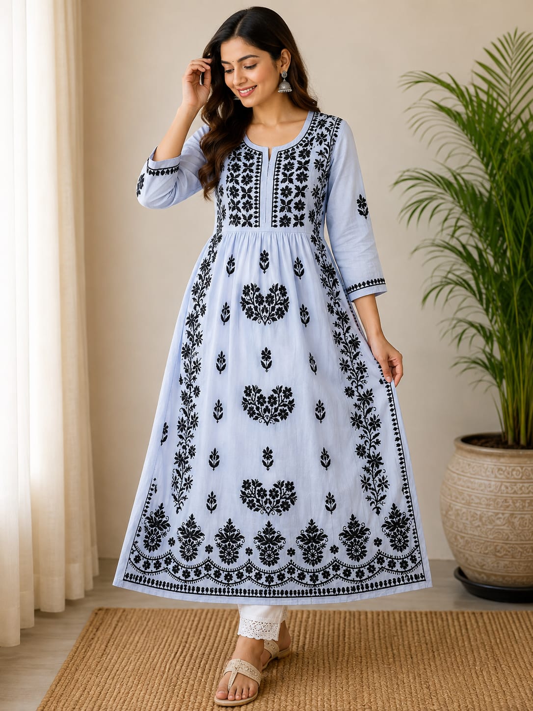 Diya Dobby Cotton Kurti