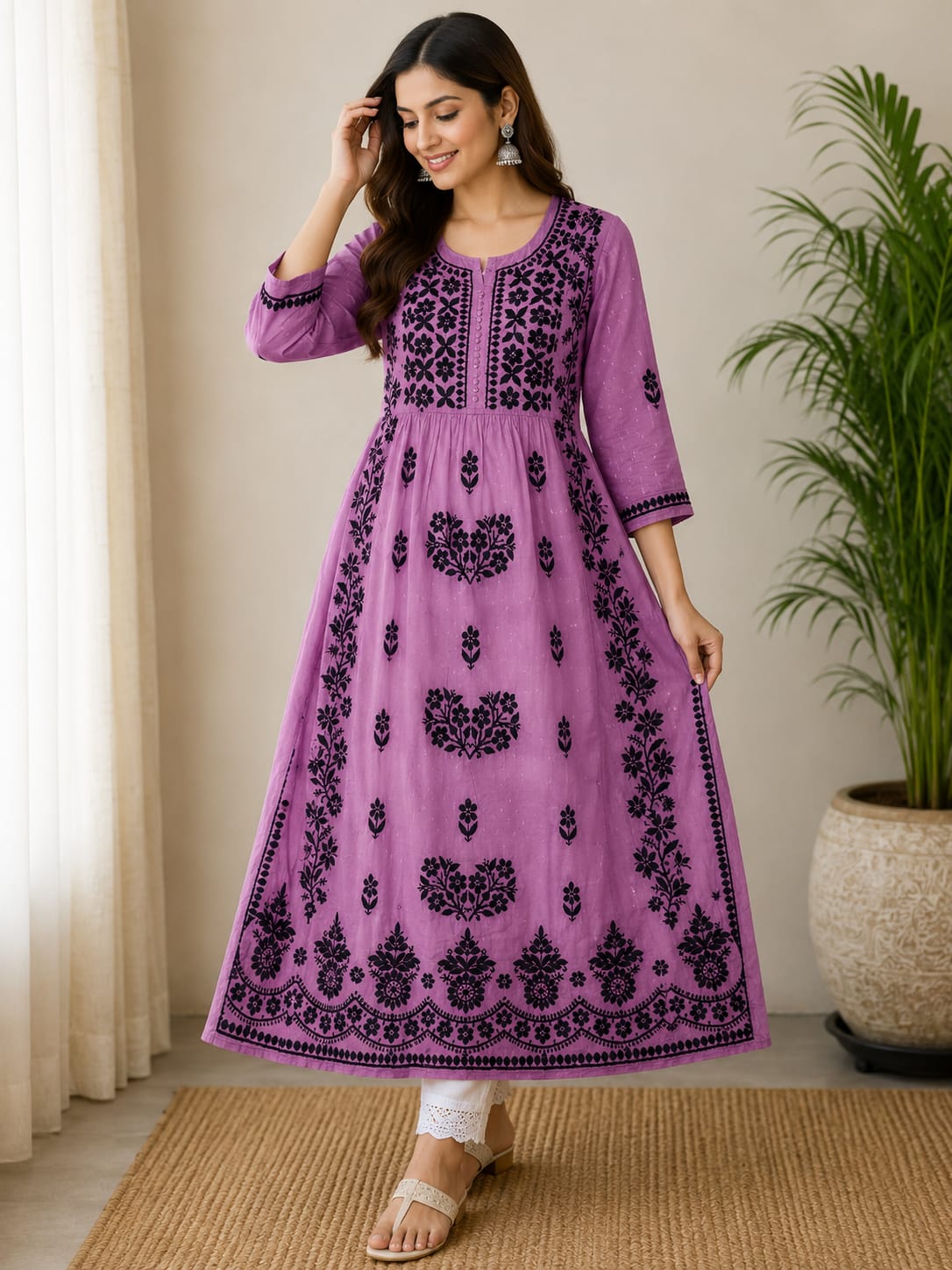 Diya Dobby Cotton Kurti