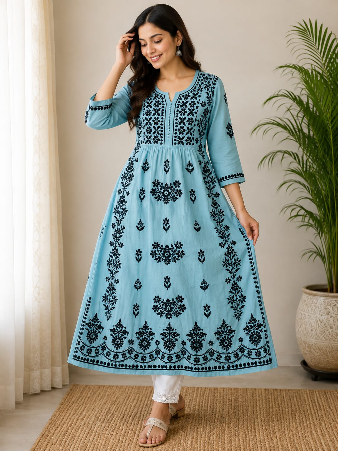 Diya Dobby Cotton Kurti