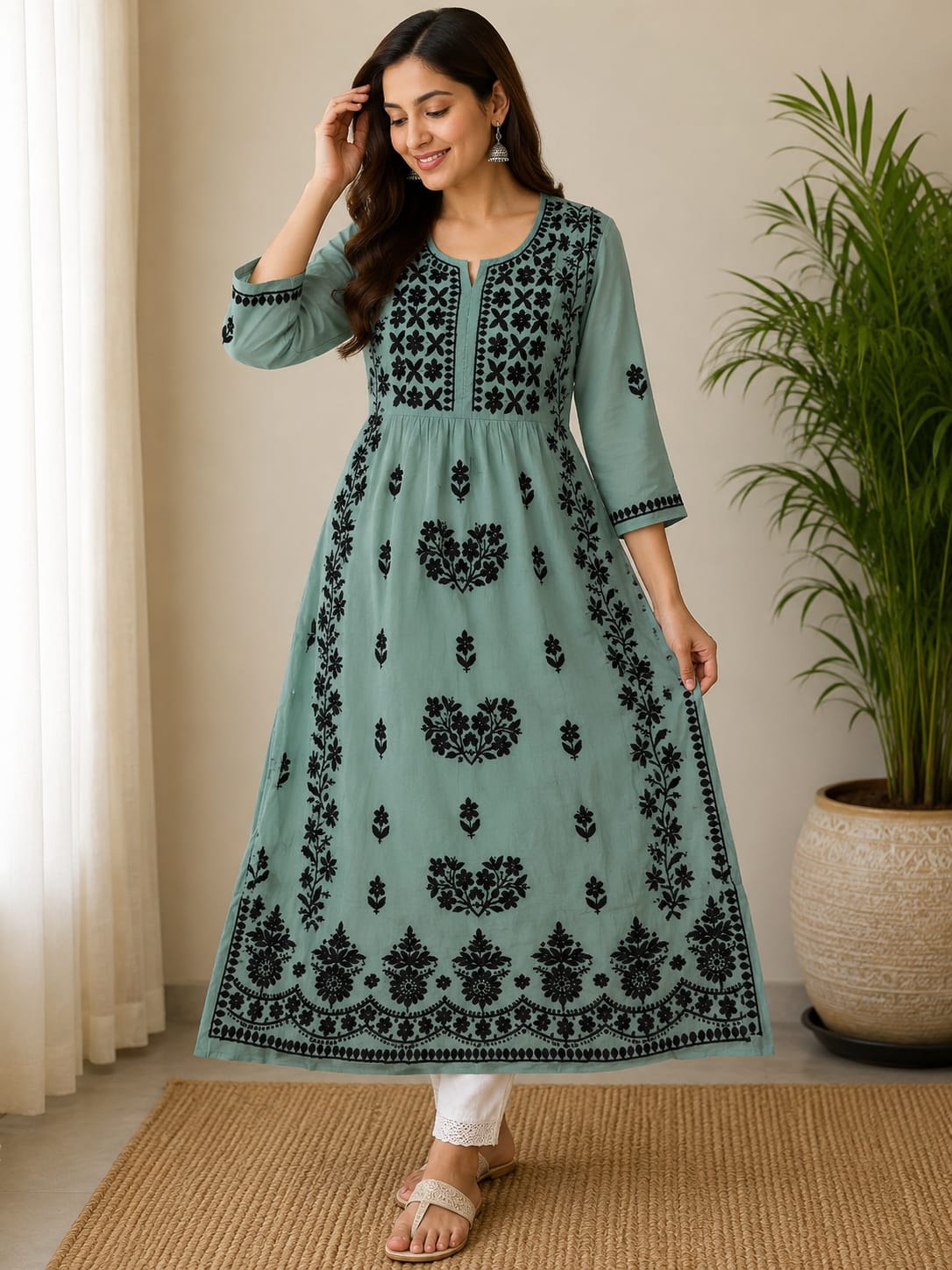 Diya Dobby Cotton Kurti