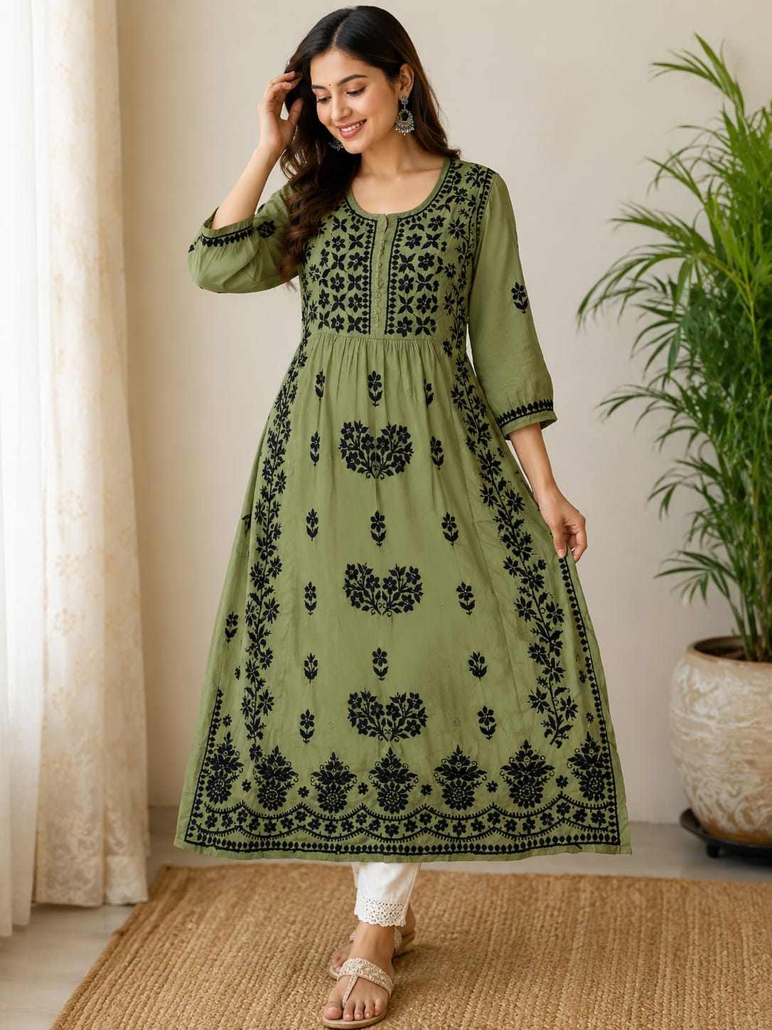 Diya Dobby Cotton Kurti