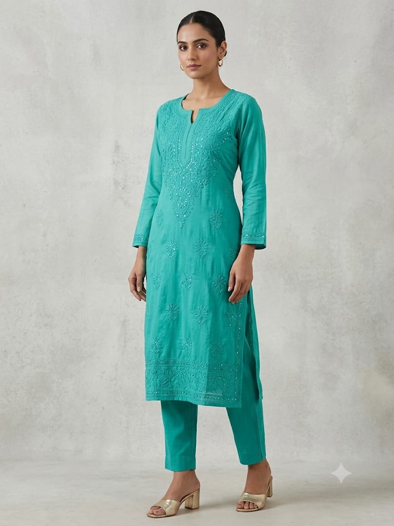 Amara Modal Satin Mukiesh Kurti