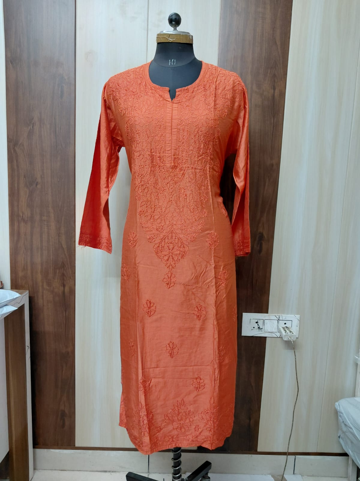 Chanderi Bakhiya Kurti sale