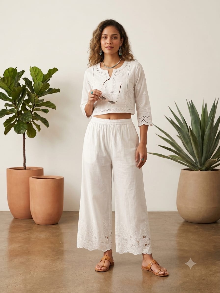 Cutwork Scalping Palazzo