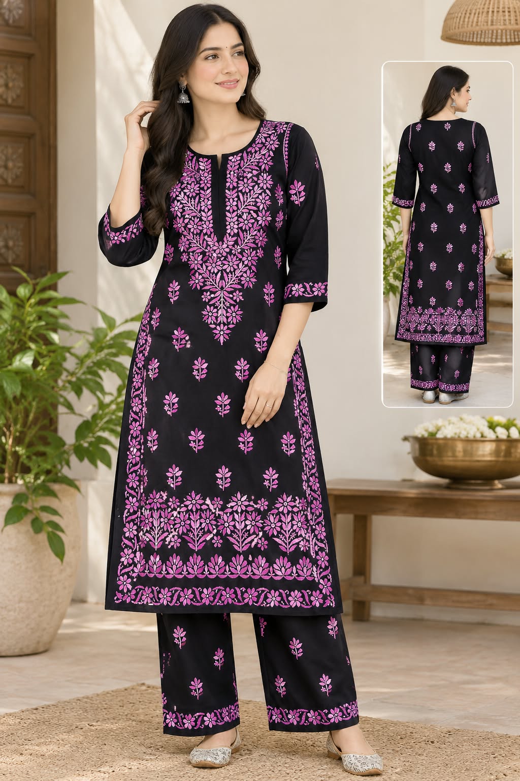 NILOFER BLACK COLOURED SET