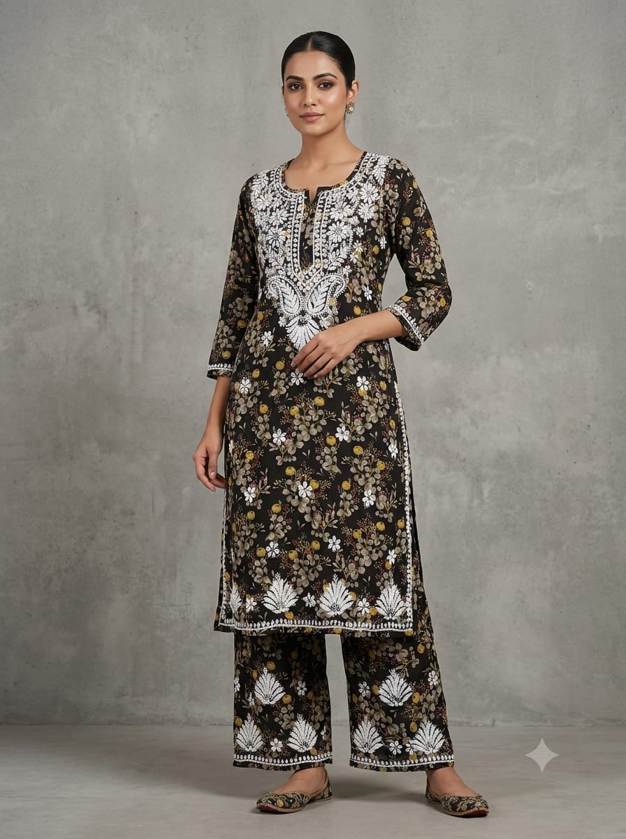 ANUSHKA MULMUL PRINTED SET