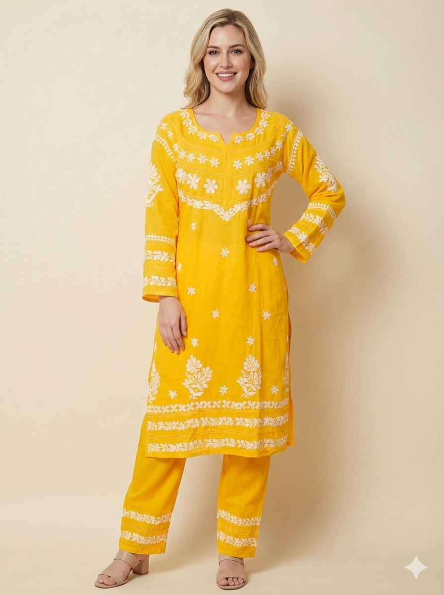 Sanvi Colored Muslin Set