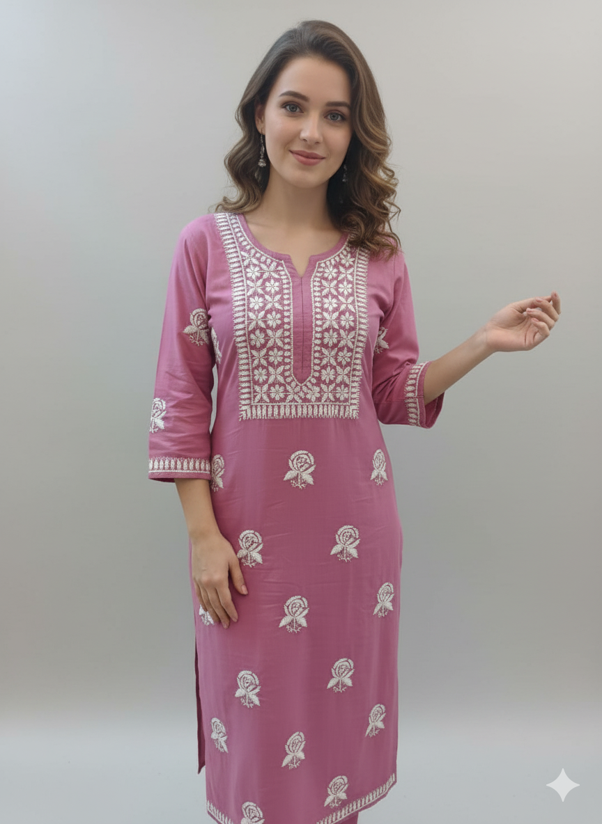 IQRA Rose Rayon Kurti