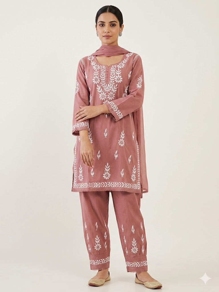 Zenobia Chanderi 3 Pcs Set