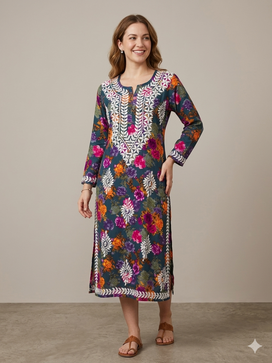 Niya Rayon Printed Kurti