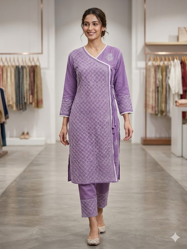 RAHA COTTON ANGRAKHA JAAL KURTI