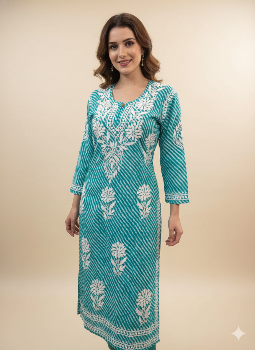 Kaaya 3D Mul Cotton Kurti