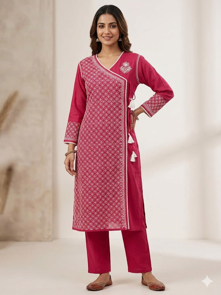 RAHA COTTON ANGRAKHA JAAL KURTI