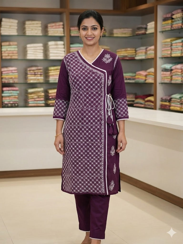 RAHA COTTON ANGRAKHA JAAL KURTI