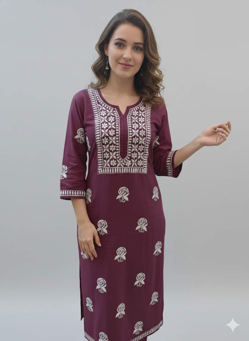 IQRA Rose Rayon Kurti