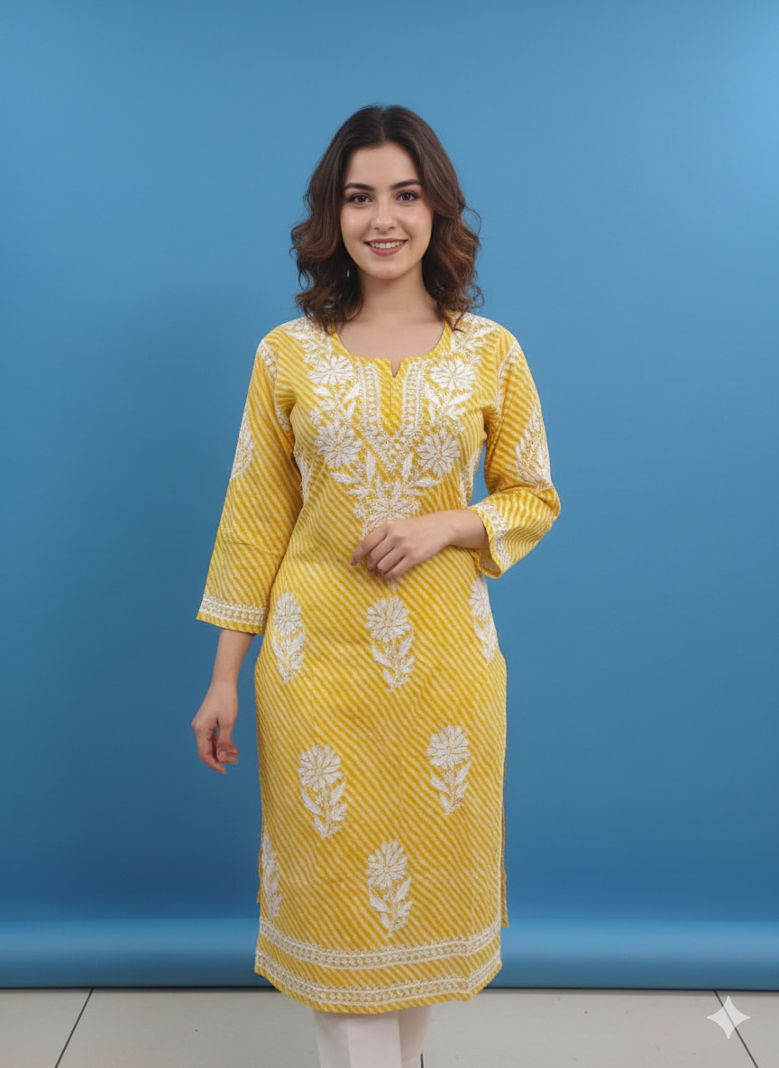 Kaaya 3D Mul Cotton Kurti