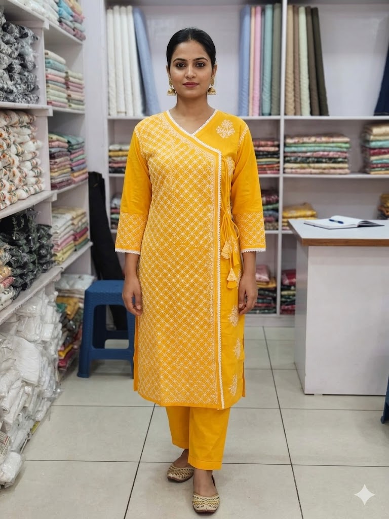 RAHA COTTON ANGRAKHA JAAL KURTI